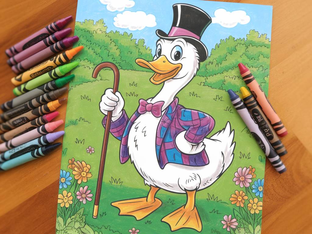 coloriage canard amusant pour tout âge